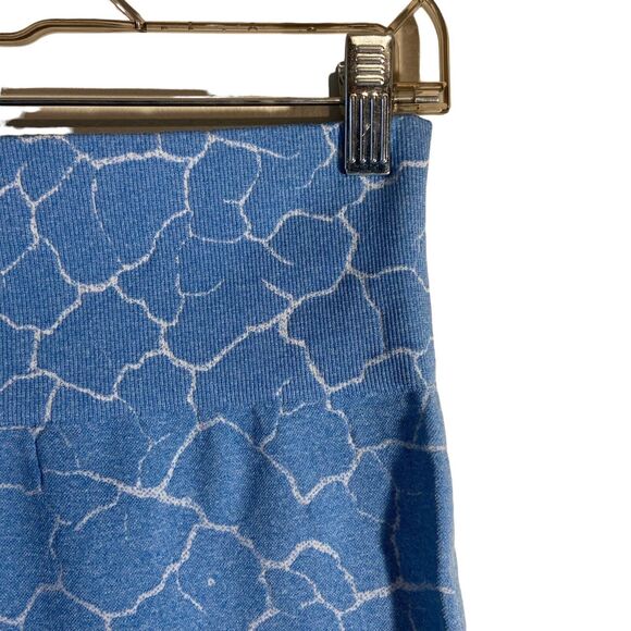 Yoga Trendy Allover Print Wideband Waist Sports Short Sz Large Athleisure Biker‎ - Picture 7 of 13